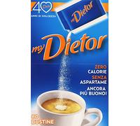 Dietor - Bustine Edulcoranti, Zero Calorie, Senza Aspartame, Pacco da 80X0.8 g, totale: 64 g