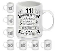 Dietro di te tutti i tuoi ricordi 11° compleanno Tazze regalo per 11 anni ragazze ragazzi 11° compleanno Tazzine da caffè per figlia figlio sorella nipote regalo d'ispirazione per il compleanno (11-a)