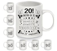 Dietro di te tutti i tuoi ricordi 20° Compleanno Tazze regalo per 20 anni 20° compleanno Tazzine da caffè per Figlia Figlio Sorella Fratello Cugina Amici regalo di ispirazione per il Compleanno(20-a)