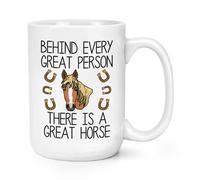 Dietro Every Great Persona C'È un Grande Cavallo 426ml Tazza Animale Divertente