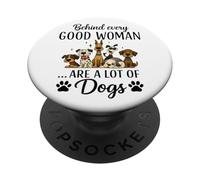 Dietro ogni brava donna ci sono molti cani PopSockets PopGrip Adesivo