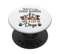 Dietro ogni brava donna ci sono molti cani PopSockets PopGrip Adesivo