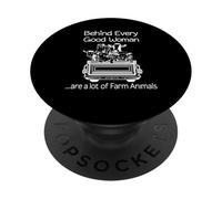 dietro ogni brava donna ci sono tanti animali da fattoria PopSockets PopGrip Adesivo