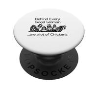 dietro ogni brava donna ci sono un sacco di polli PopSockets PopGrip Adesivo