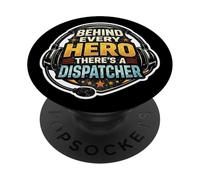 Dietro ogni eroe c'è un primo soccorritore del dispatcher 911 PopSockets PopGrip Adesivo