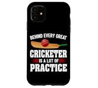 Dietro ogni grande giocatore di cricket c'è un sacco di cricket pratica Custodia per iPhone 11