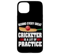 Dietro ogni grande giocatore di cricket c'è un sacco di cricket pratica Custodia per iPhone 15 Plus