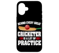 Dietro ogni grande giocatore di cricket c'è un sacco di cricket pratica Custodia per iPhone 16
