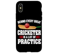 Dietro ogni grande giocatore di cricket c'è un sacco di cricket pratica Custodia per iPhone X/XS