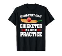 Dietro ogni grande giocatore di cricket c'è un sacco di cricket pratica Maglietta