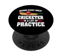 Dietro ogni grande giocatore di cricket c'è un sacco di cricket pratica PopSockets PopGrip Adesivo