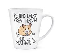 Dietro Ogni Grande Persona C'è Un Grande Criceto Tazza Da Latte 12oz Divertente