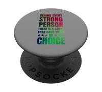 dietro ogni persona forte c'è una storia PopSockets PopGrip Adesivo