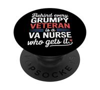 Dietro ogni veterano scontroso c"è un"infermiera VA che lo ottiene PopSockets PopGrip Adesivo