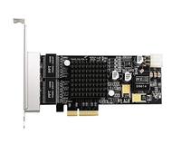 DIEWU Scheda di Rete 4 Porte PCI-E 4 X Gigabit Poe LAN Interface Card Quad RJ45 10/100/1000 Mbps per Intel350