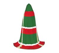 DIEzig Bandiera della Repubblica Cecena Stage Performance Mantello Con Cappuccio Per Adolescenti Gothic Fantasy Medievale Cosplay Costume Lungo Mantello