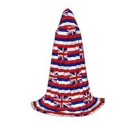 DIEzig Bandiera delle Hawaii American Stage Performance Mantello Con Cappuccio Per Adolescenti Gothic Fantasy Medievale Cosplay Costume Lungo Mantello