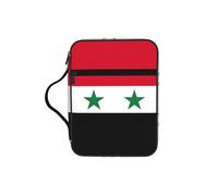 DIEzig Borsa organizer con stampa della bandiera della Repubblica araba siriana, con tasche multiple, versatile, per libri, tablet e penne