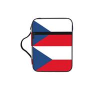 DIEzig Borsa organizer con stampa della bandiera della Repubblica Ceca, con tasche multiple, versatile, per libri, tablet e penne