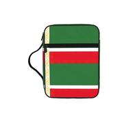 DIEzig Borsa organizer con stampa della bandiera della Repubblica Cecena con tasche multiple versatile borsa per il trasporto di libri, tablet e penne
