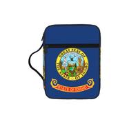 DIEzig Borsa organizer con stampa della bandiera dello Stato dell'Idaho, con tasche multiple, versatile, per libri, tablet e penne