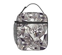 DIEzig Borsa termica del dispositivo di raffreddamento portatile della stampa del modello del diamante, borsa termica del pranzo per il trasporto di stoccaggio dei pasti