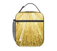 DIEzig Borsa termica termica del dispositivo di raffreddamento della stampa di Bling dell'oro, borsa termica del pranzo per il trasporto di stoccaggio dei pasti