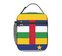 DIEzig Borsa termica termica per il pranzo con stampa bandiera dell'Africa centrale, borsa termica per il pranzo, per il trasporto di conservazione dei pasti
