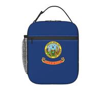 DIEzig Borsa termica termica per il pranzo con stampa bandiera dell'Idaho, borsa termica per il pranzo, per il trasporto dei pasti