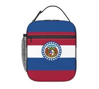 DIEzig Borsa termica termica per il pranzo con stampa della bandiera del Missouri
