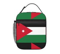 DIEzig Borsa termica termica per il pranzo con stampa della bandiera della Giordania, borsa termica per il pranzo, per il trasporto di stoccaggio dei pasti