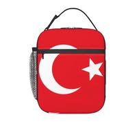 DIEzig Borsa termica termica per il pranzo con stampa della bandiera della Turchia, borsa termica per il pranzo, per il trasporto di conservazione dei pasti