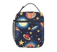 DIEzig Borsa termica termica per il pranzo con stampa di cielo stellato, con stampa spaziale e cielo stellato