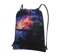 DIEzig Galaxy in The Universe Print Zaino con tracolla regolabile, borsa pieghevole con coulisse con cerniera per avventure nel fine settimana
