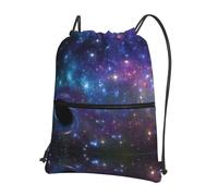 DIEzig Galaxy Print - Zaino con tracolla regolabile, borsa pieghevole con chiusura lampo, per avventure nel fine settimana