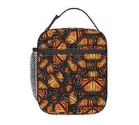 DIEzig Heaps of Orange Monarch Butterflies Print Portable Cooler Bag, borsa termica per il pranzo, borsa termica per il trasporto dei pasti