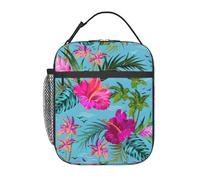 DIEzig Hello Hawaii - Borsa termica termica per il pranzo, con stampa hawaiana