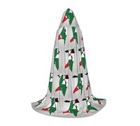 DIEzig Mantello con cappuccio per adolescenti con bandiera dello stato della Palestina Map02, costume da cosplay medievale gotico