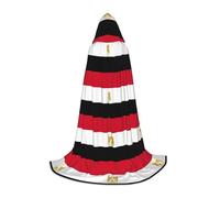 DIEzig Mantello con cappuccio per adolescenti con bandiera egiziana, costume medievale, cosplay, mantello lungo