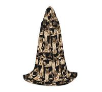 DIEzig Mantello lungo con cappuccio per adolescenti da pastore tedesco, per travestimento medievale, costume cosplay medievale