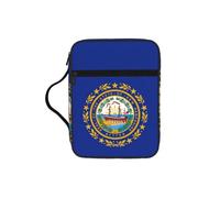 DIEzig New Hampshire State Flag stampato Bibbia Storage Organizer Bag con multi-tasche Versatile Carry Bag per libro Tablet & Pen