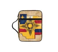 DIEzig New Mexico Flag map01 - Borsa organizer con stampa Bibbia con tasche multiple, versatile, per libri, tablet e penne