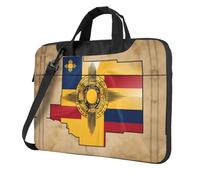 DIEzig New Mexico Flag Map01 - Borsa per computer portatile, in tessuto Oxford, comoda custodia imbottita per uso quotidiano, Nero , 15.6 inch