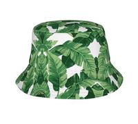 DIEzig Simpatico berretto da pescatore con foglie di palma verdi, per donne e uomini, cappelli da pesca alla moda per familiari o amici