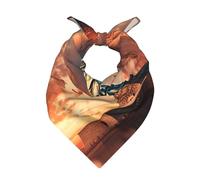 DIEzig Statua della Libertà a New York Stampa Bandana classica stampata collo capelli sciarpa 56 cm poliestere quadrato avvolgere moderno vintage regalo quotidiano