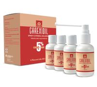 Difa Cooper Carexidil 5% Minoxidil Soluzione Cutanea, 4 Flaconi x 60ml