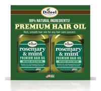 Difeel Olio per capelli premium al rosmarino e menta con biotina 7,1 once. - Set regalo deluxe da 2 pezzi