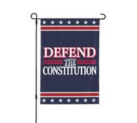 Difendi la Costituzione, bandiera da giardino 28x40, 4 luglio 86, 47 yard, cartello Salva la democrazia, bandiera da casa anti-47, senza supporto, bifacciale