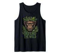 Difendi la Grafica Wild Gorilla con Leaf Crown Nature Canotta
