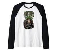 Difendi la Natura della Fauna Selvatica della conservazione degli Scimpanzé Selvatici Maglia con Maniche Raglan